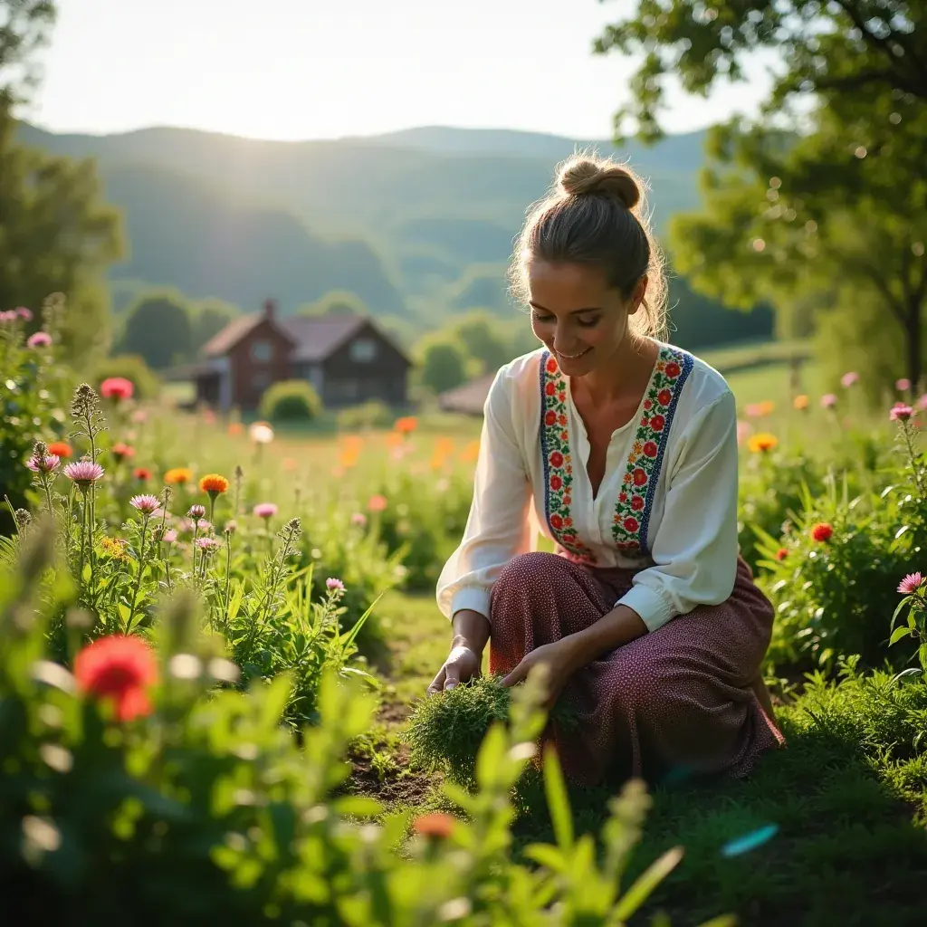 Gyógynövények, mint például fokhagyma és galagonya, egy tálcán